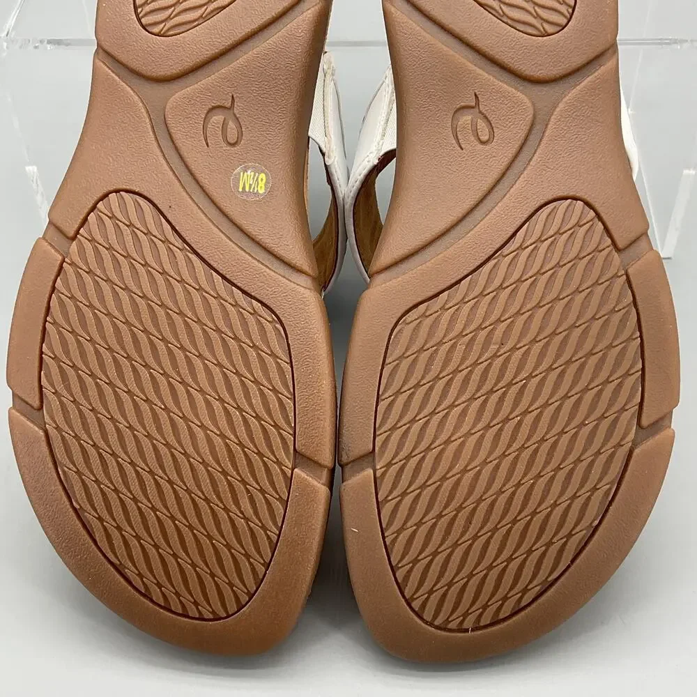 NEW Easy Spirit Women’s Monte Slingback Thong Sandals White Size 8.5M